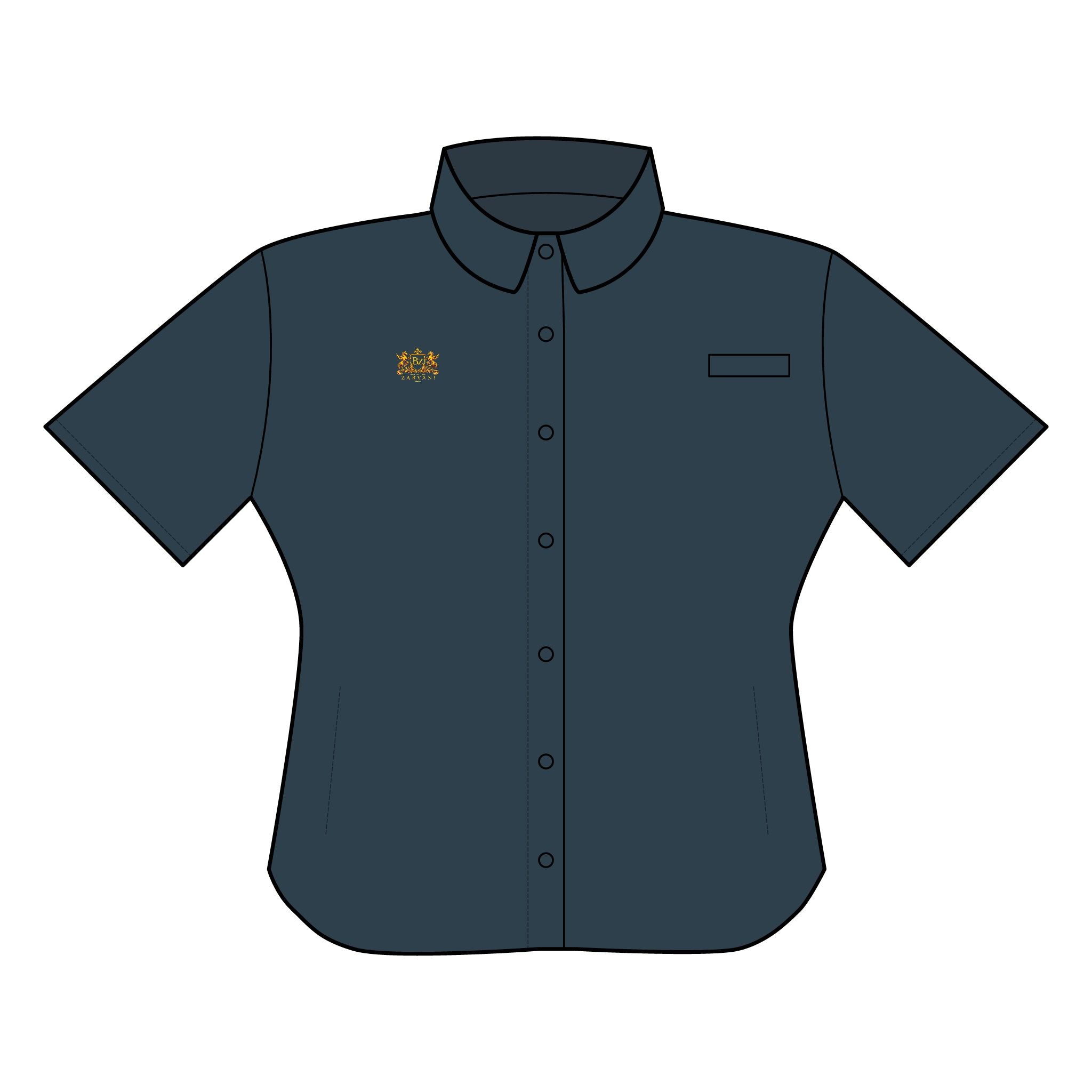 BAMCO ZARVANI Women's PFG Tamiami II Short Sleeve Fishing Shirt — Embroidered Performance Button-Down