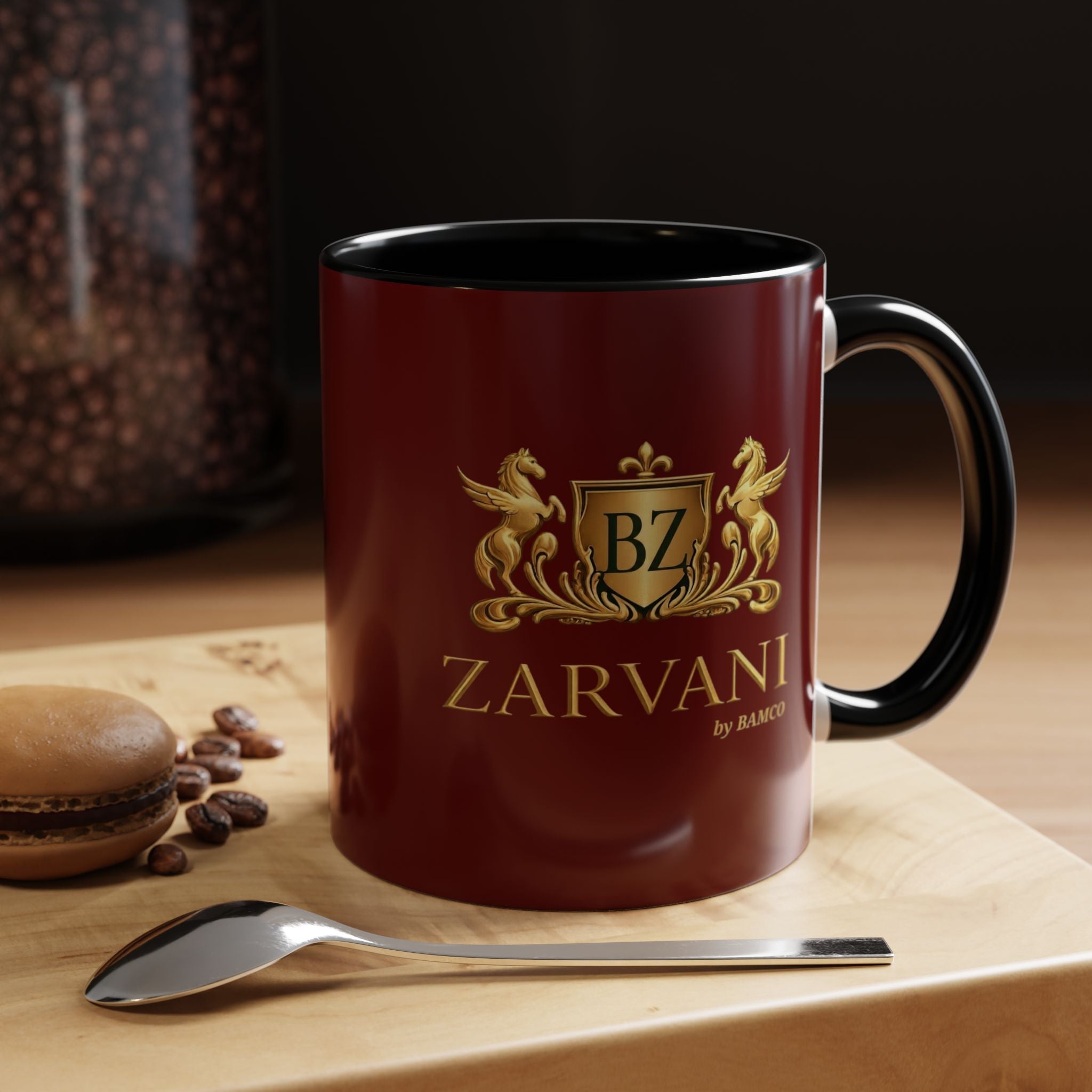 Dark-RED ZARVANI Coffee Mug (11, 15oz)
