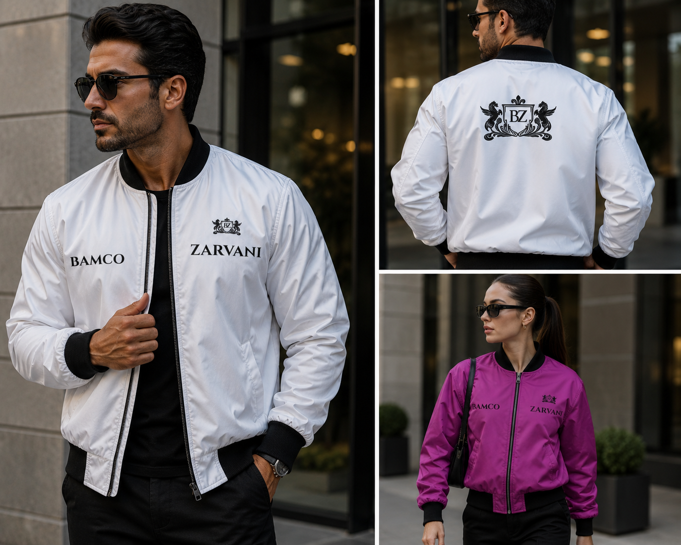 BAMCO ZARVANI WHITE Bomber Jacket